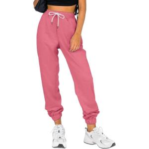 imageATHMILE Sweatpants Women Fall Fashion 2025 Baggy Joggers Workout Lounge Lightweight Comfy High Waisted Athletic Sweat PantsLightpink