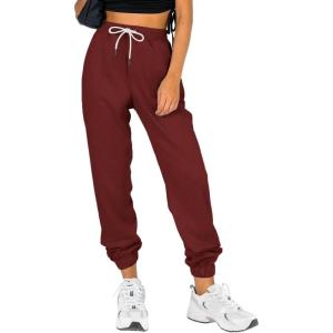 imageATHMILE Sweatpants Women Fall Fashion 2025 Baggy Joggers Workout Lounge Lightweight Comfy High Waisted Athletic Sweat PantsWinered