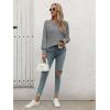 imageATHMILE Long Sleeve Tops for Women 2025 Spring Fashion T Shirts for Women Crewneck Casual Loose Shirts Basic TeeGrey