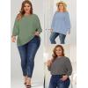imageATHMILE Long Sleeve Tops for Women 2025 Spring Fashion T Shirts for Women Crewneck Casual Loose Shirts Basic TeeWhite