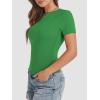 imageATHMILE Womens Basic TShirts Going Out Crop Tops Tight Slim Fit Cute Teen Girls Short SleeveLong Sleeve Y2k Clothes1green