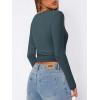 imageATHMILE Womens Basic TShirts Going Out Crop Tops Tight Slim Fit Cute Teen Girls Short SleeveLong Sleeve Y2k Clothes2haze Blue