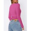 imageATHMILE Womens Basic TShirts Going Out Crop Tops Tight Slim Fit Cute Teen Girls Short SleeveLong Sleeve Y2k Clothes2hot Pink