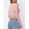 imageATHMILE Womens Basic TShirts Going Out Crop Tops Tight Slim Fit Cute Teen Girls Short SleeveLong Sleeve Y2k Clothes2pink