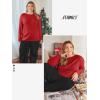 imageATHMILE Womens Long Sleeve Shirts Basic Tee Fall Trendy Spring Top Business Casual Beach Vacation Workout 2025 FashionRed