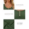 imageATHMILE Womens Long Sleeve Shirts Casual Fall Henley Top Button Down Blouses Basic Ribbed Knit T Shirts 2025Armygreen
