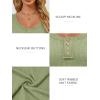 imageATHMILE Womens Long Sleeve Shirts Casual Fall Henley Top Button Down Blouses Basic Ribbed Knit T Shirts 2025Lightgreen