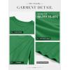 imageATHMILE Womens Long Sleeve Shirts Pleated Crew Neck Casual Fall Fashion Tops Loose Fit Lightweight Girls Outfits ClothesGreen