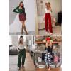 imageATHMILE Womens Long Sleeve Tops Fall Scoop Neck Ribbed Knit Shirts Slim Fitted Casual Basic Tee T Shirt for Women 2025Adark Green
