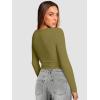 imageATHMILE Womens Long Sleeve Tops Fall Scoop Neck Ribbed Knit Shirts Slim Fitted Casual Basic Tee T Shirt for Women 2025Bolive Green