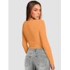 imageATHMILE Womens Long Sleeve Tops Fall Scoop Neck Ribbed Knit Shirts Slim Fitted Casual Basic Tee T Shirt for Women 2025Borange
