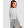 imageATHMILE Womens Long Sleeve Tops Fall Scoop Neck Ribbed Knit Shirts Slim Fitted Casual Basic Tee T Shirt for Women 2025Bwhite