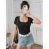 imageATHMILE Womens Long Sleeve Tops Fall Scoop Neck Ribbed Knit Shirts Slim Fitted Casual Basic Tee T Shirt for Women 2025Cblack