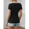 imageATHMILE Womens Long Sleeve Tops Fall Scoop Neck Ribbed Knit Shirts Slim Fitted Casual Basic Tee T Shirt for Women 2025Cblack