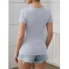 imageATHMILE Womens Long Sleeve Tops Fall Scoop Neck Ribbed Knit Shirts Slim Fitted Casual Basic Tee T Shirt for Women 2025Clight Blue