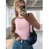 imageATHMILE Womens Short SleeveLong Sleeve Cropped Tops Slim Fit Stretchy Color Block Slightly Shirts Y2k Fashion Clothes2pink Brown Combo