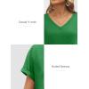 imageATHMILE T Shirts Short Sleeve V Neck Tees for Women Fashion Tops Trendy Lightweight Casual Summer Outfits Clothes 2025 BeachSan Pa Green