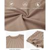 imageATHMILE Womens Blouses Business Date Outfits Spring Summer Fall Work Tops Fashion Lace Short Sleeve Casual Shirts 2025Khaki