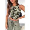 imageATHMILE Womens Double Lined Crop Tank Tops Casual Basic Shirts Sleeveless Workout Tops Cute Summer Clothes Teen GirlsCamo
