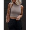 imageATHMILE Womens Double Lined Crop Tank Tops Casual Basic Shirts Sleeveless Workout Tops Cute Summer Clothes Teen GirlsGrey Purple