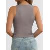 imageATHMILE Womens Double Lined Crop Tank Tops Casual Basic Shirts Sleeveless Workout Tops Cute Summer Clothes Teen GirlsGrey Purple