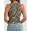 imageATHMILE Womens Double Lined Crop Tank Tops Casual Basic Shirts Sleeveless Workout Tops Cute Summer Clothes Teen GirlsLeopard
