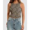 imageATHMILE Womens Double Lined Crop Tank Tops Casual Basic Shirts Sleeveless Workout Tops Cute Summer Clothes Teen GirlsLeopard