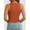 imageATHMILE Womens Double Lined Crop Tank Tops Casual Basic Shirts Sleeveless Workout Tops Cute Summer Clothes Teen GirlsOrange