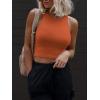 imageATHMILE Womens Double Lined Crop Tank Tops Casual Basic Shirts Sleeveless Workout Tops Cute Summer Clothes Teen GirlsOrange