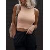 imageATHMILE Womens Double Lined Crop Tank Tops Casual Basic Shirts Sleeveless Workout Tops Cute Summer Clothes Teen GirlsPink