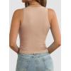 imageATHMILE Womens Double Lined Crop Tank Tops Casual Basic Shirts Sleeveless Workout Tops Cute Summer Clothes Teen GirlsPink