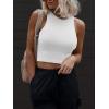 imageATHMILE Womens Double Lined Crop Tank Tops Casual Basic Shirts Sleeveless Workout Tops Cute Summer Clothes Teen GirlsWhite