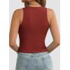 imageATHMILE Womens Double Lined Crop Tank Tops Casual Basic Shirts Sleeveless Workout Tops Cute Summer Clothes Teen GirlsWine Red