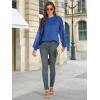 imageATHMILE Womens Long Sleeve Shirts Lace Tops Business Casual Outfits Dressy Fall Fashion BlousesBlue
