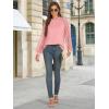 imageATHMILE Womens Long Sleeve Shirts Lace Tops Business Casual Outfits Dressy Fall Fashion BlousesCoral