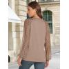 imageATHMILE Womens Long Sleeve Shirts Lace Tops Business Casual Outfits Dressy Fall Fashion BlousesKhaki