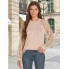 imageATHMILE Womens Long Sleeve Shirts Lace Tops Business Casual Outfits Dressy Fall Fashion BlousesOatmeal