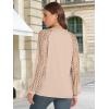 imageATHMILE Womens Long Sleeve Shirts Lace Tops Business Casual Outfits Dressy Fall Fashion BlousesOatmeal