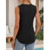 imageATHMILE Womens Loose Fit Casual Flowy Tank Tops Round Neck Trendy Sleeveless Summer Beach Clothes OutfitsBlack