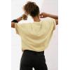 imageATHMILE Womens Oversized TShirts Short Sleeve Workout Crop Tops Casual Drop Shoulder Boxy Roll Hem Basic Loose TeesBeige