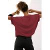 imageATHMILE Womens Oversized TShirts Short Sleeve Workout Crop Tops Casual Drop Shoulder Boxy Roll Hem Basic Loose TeesWinered