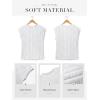 imageATHMILE Womens Short Sleeve Summer Tops Crewneck Textured Shirts Basic T Shirt Casual Work BlousesWhite