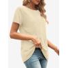 imageATHMILE Womens T Shirt Summer Tops Short Sleeve Fashion School Teachers Clothes 2025 Spring Beach Vacation TrendyCream
