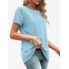 imageATHMILE Womens T Shirt Summer Tops Short Sleeve Fashion School Teachers Clothes 2025 Spring Beach Vacation TrendyLight Blue