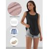imageATHMILE Womens Tank Tops Sleeveless Eyelet Embroidery Scoop Neck Loose Fit Casual Summer Flowy BeachBlack