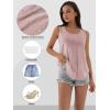imageATHMILE Womens Tank Tops Sleeveless Eyelet Embroidery Scoop Neck Loose Fit Casual Summer Flowy BeachDarkpink