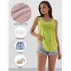 imageATHMILE Womens Tank Tops Sleeveless Eyelet Embroidery Scoop Neck Loose Fit Casual Summer Flowy BeachLime Green