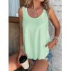 imageATHMILE Womens Tank Tops Sleeveless Eyelet Embroidery Scoop Neck Loose Fit Casual Summer Flowy BeachMintgreen