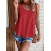imageATHMILE Womens Tank Tops Sleeveless Eyelet Embroidery Scoop Neck Loose Fit Casual Summer Flowy BeachRed