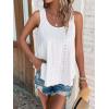 imageATHMILE Womens Tank Tops Sleeveless Eyelet Embroidery Scoop Neck Loose Fit Casual Summer Flowy BeachWhite